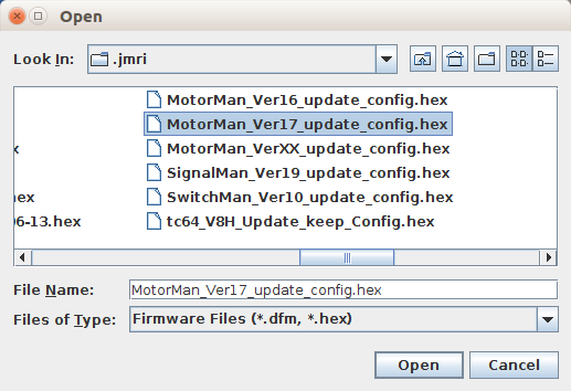 Browse to update file